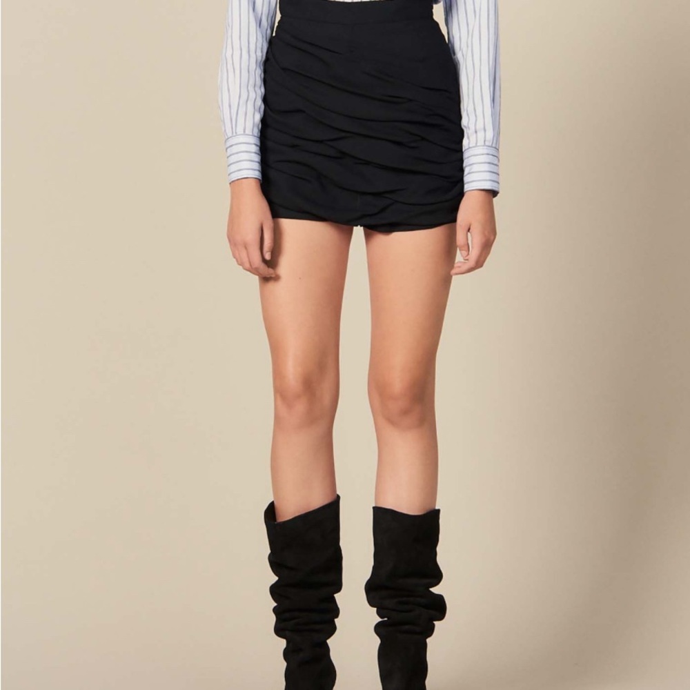 Sandro shorts with draped details